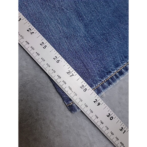 Silver Jeans Mens 42x29 Boot Distressed Mid Rise Cowboy Western Blue Cotton Logo - Picture 4 of 13